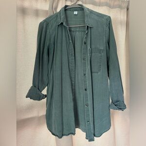 Old navy green button up